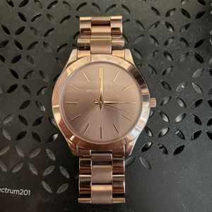 Rose gold Michael Kors large face watch